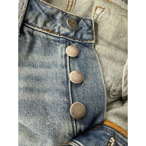 Driftwood Steff Suede Patch Skirt Size 25 Denim Jeans Skirt New - Picture 6 of 6